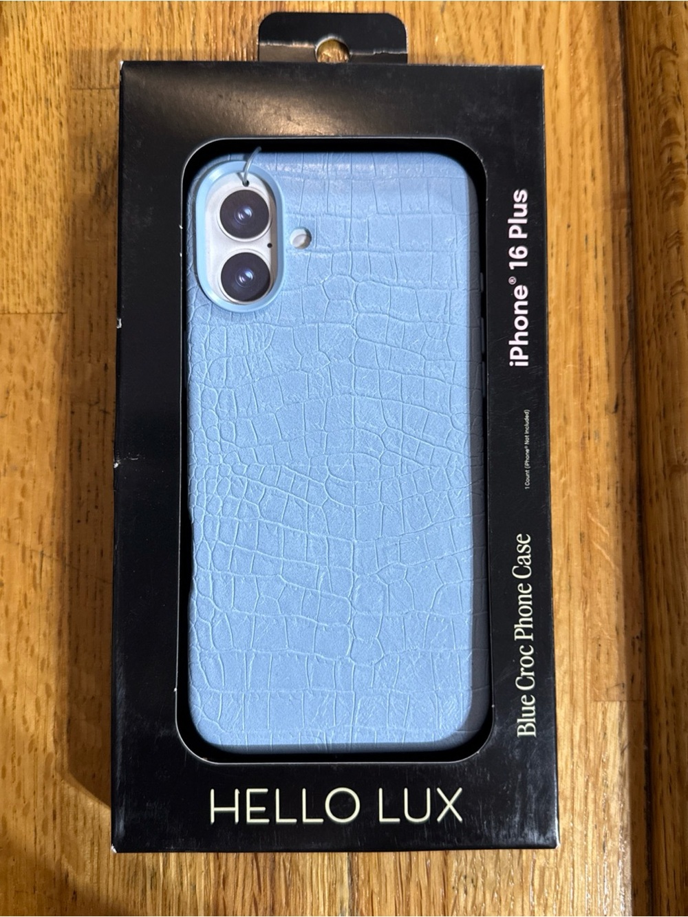 Blue Croc Phone Case for iPhone 16 Plus